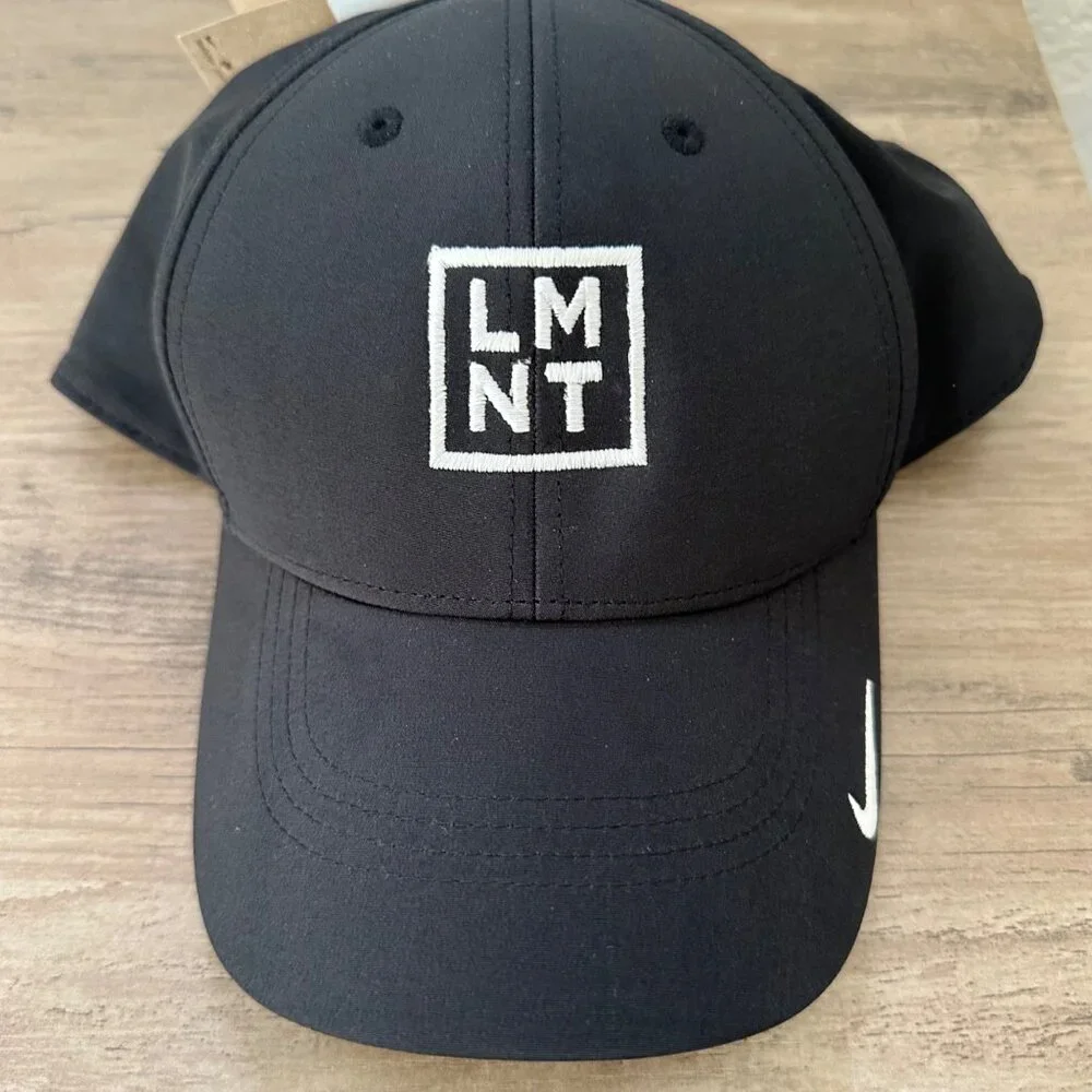 Nike Dri Fit LMNT Stay Salty Baseball Golf Hat NWT Black Size M/L